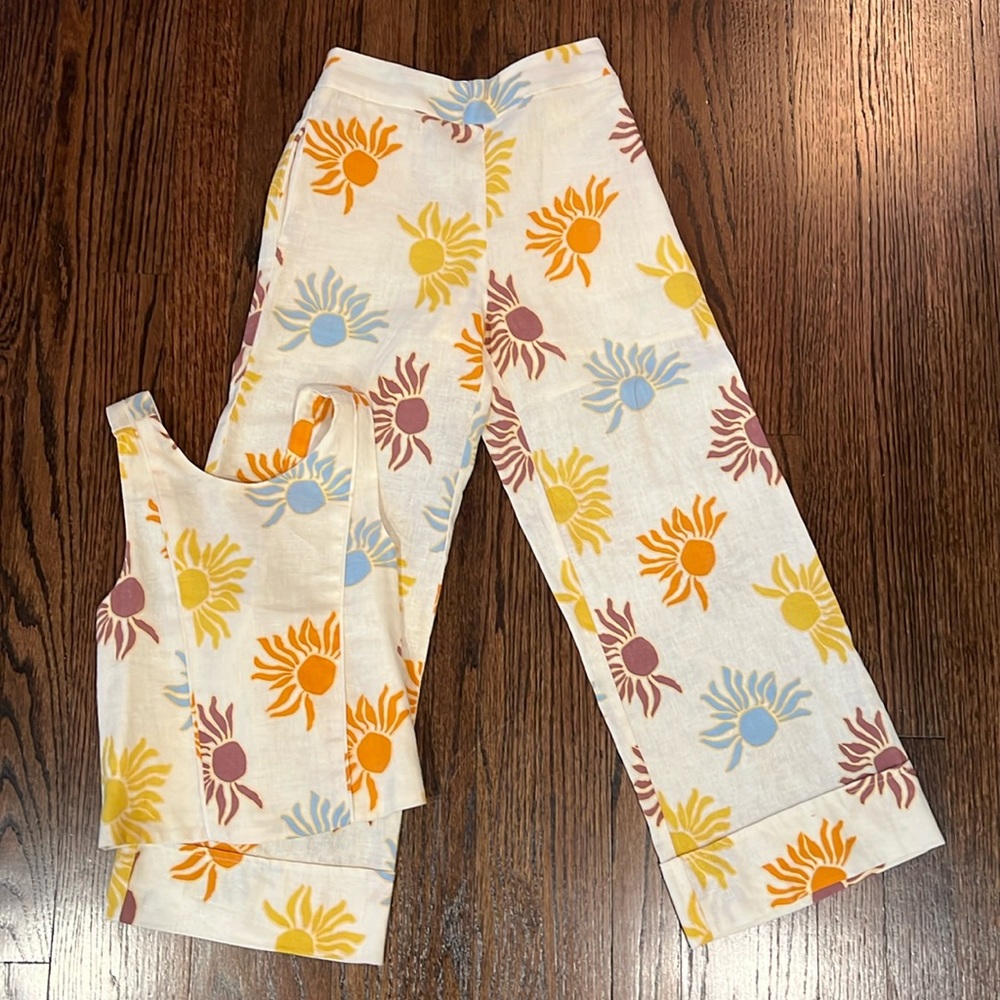 Zara Girls Matching Linen Set (Size 9)